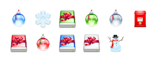 苹果系统圣诞节图标专辑预览